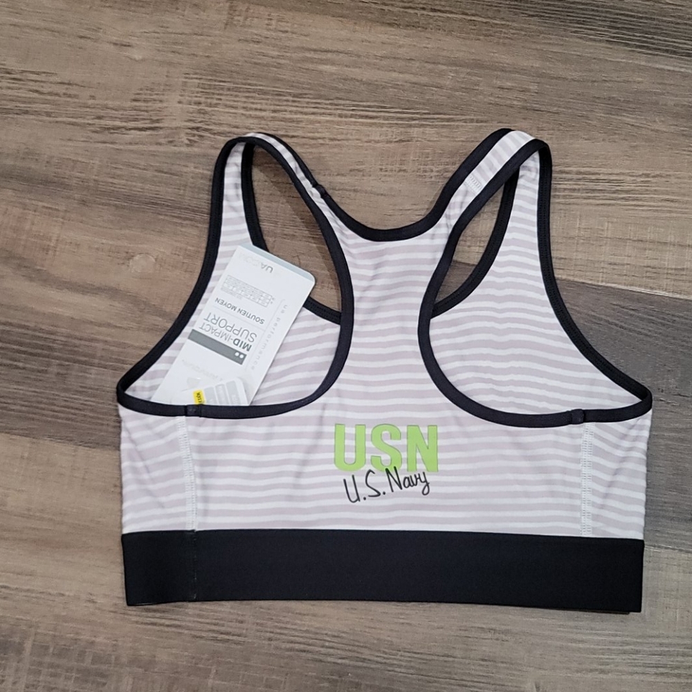 NWT Under Armour Us Navy Sport Bra